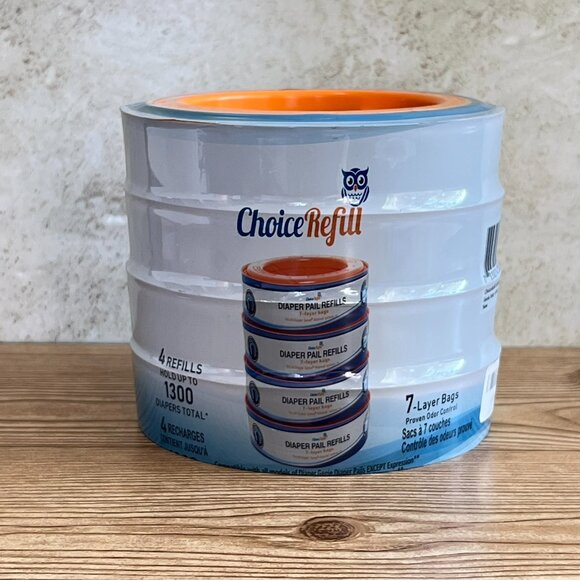 ChoiceRefill Handbags - ChoiceRefill Compatible with Most Diaper Genie Pail, 4-Pack, 1300count - NEW!